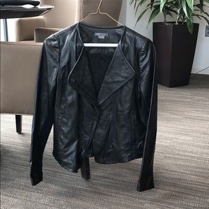 Vince asymmetrical leather jacket